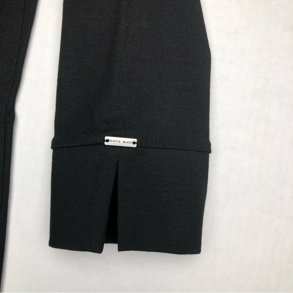 ⭐️NEW⭐️White House Black Market (WHBM) Black 3/4 Sleeve Pullover Stripe Dress - Picture 5 of 9